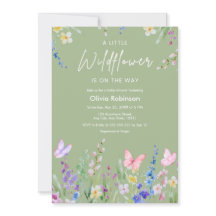 Sage Green Floral Une petite Baby Shower Fleur des