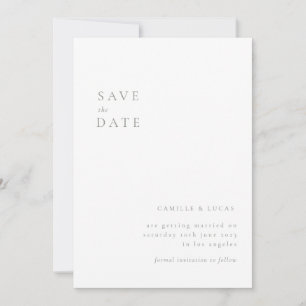 Invitation Sage Green Minimalist Texte et Photo Enregistrer l