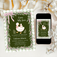 Sage Green Nouvelle Baby Shower Silly Goose Gingha