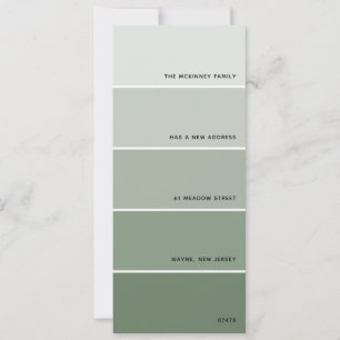 Invitation Sage Green Paint Swatch Nouvelle adresse