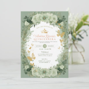 Invitation Sage Green Quinceañera 15 Anos