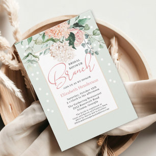 Invitation Sage Green Rose Fête des mariées Florale Brunch