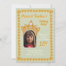 Sage Mist Princess Crown Floral Photo Birthday