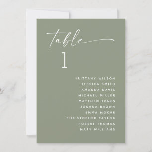 Invitation Sage vert minimaliste mariage d'été