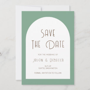 Invitation Sage Vert Simple Minimal Enregistrer Le Mariage Da