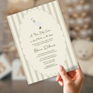 Invitation Sage Vert une nouvelle Fête Baby Shower pour un Pe