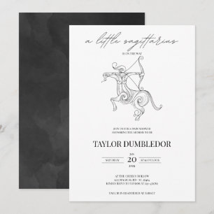 Invitation Sagittarius Zodiac Star Sign Baby shower d'astrolo