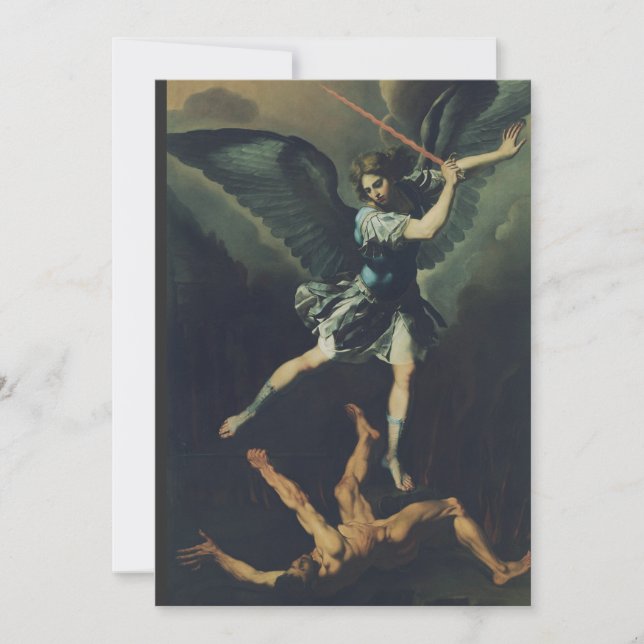 Invitation Saint Archange Michael bat le diable (Devant)