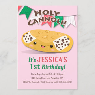Invitation Saint Cannoli ! Fête d'anniversaire de la petite f