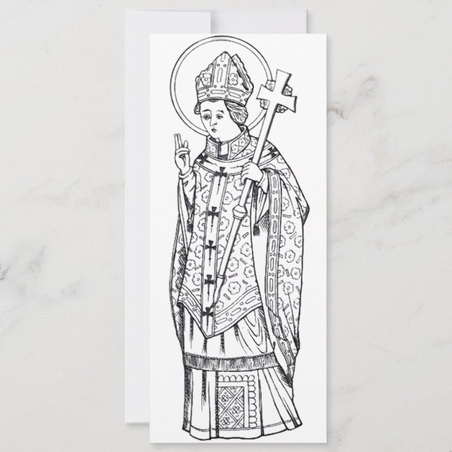 Invitation Saint Deiniol Abbé et Évêque (Devant)