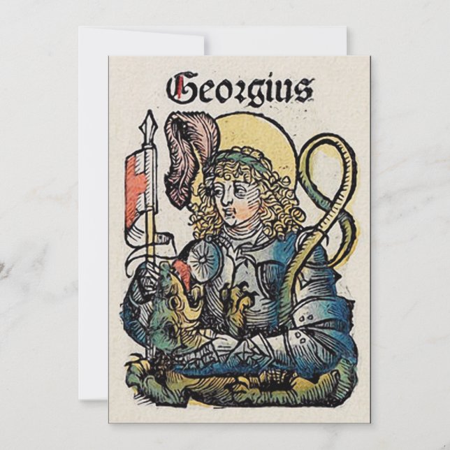 Invitation Saint George Patron d'Angleterre (Devant)