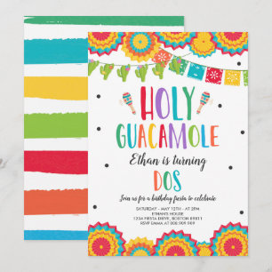 Invitation Saint Guacamole Dos 2e anniversaire Cactus Fiesta