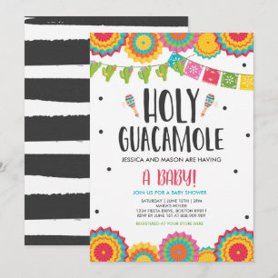 Invitation Saint-Guacamole Fiesta Baby shower Cactus