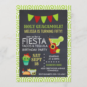 Invitation Saint Guacamole Tacos & Tequila Anniversaire Invi