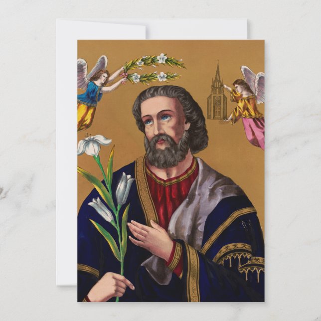 Invitation Saint Joseph Guardian de la Sainte Famille (Devant)