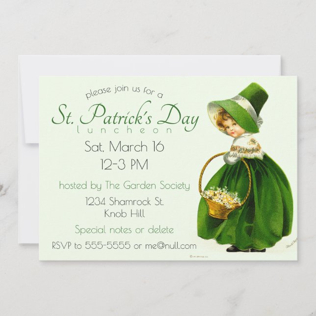 Invitation Saint-Patrick à l'ancienne (Devant)