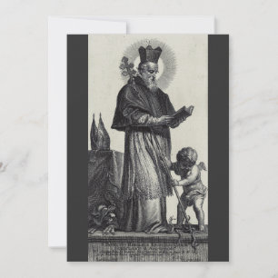 Invitation Saint Patrick Apôtre d'Irlande Art monochrome