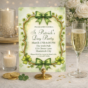 Invitation Saint-Patrick personnalisable Élégant Jour 