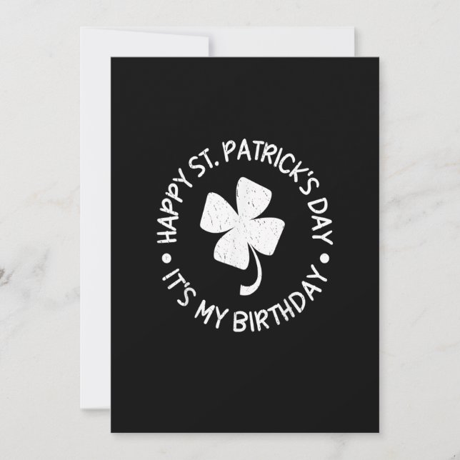 Invitation Saint Patrick's Day C'est mon Shamrock d'anniversa (Devant)