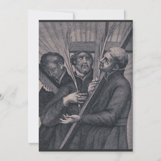 Invitation Saint Paul Miki évangéliste catholique japonais (Devant)