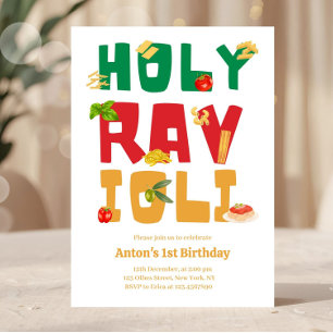 Invitation Saint Ravioli Pâtes Italiennes Thème Anniversaire