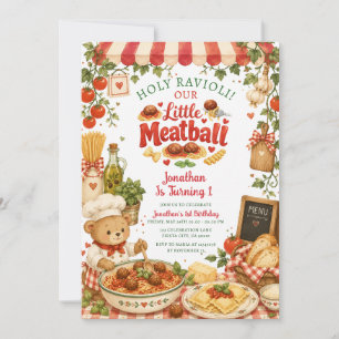 Invitation Saint Ravioli Petit Boulet Italien 1er Anniversair