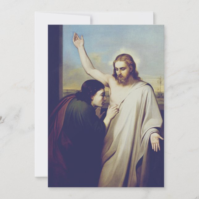 Invitation Saint Thomas doutant par Silvestro Lega  (Devant)