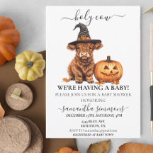Saint-Vache Halloween Highland Calf Baby shower