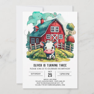 Invitation Saint-Vache Pays des merveilles Anniversaire