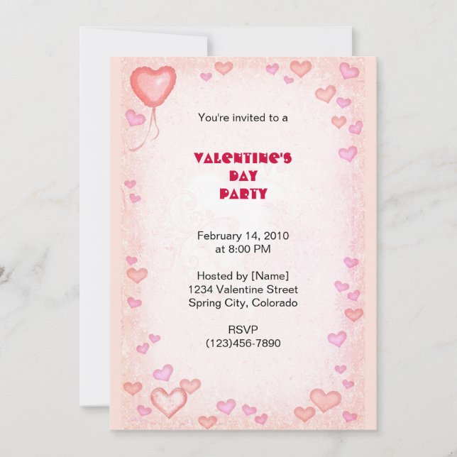 Invitation Saint Valentin (Devant)