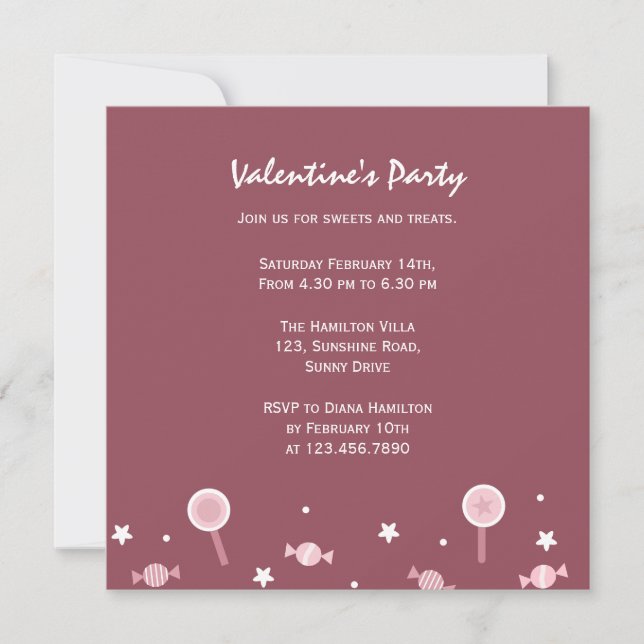 Invitation Saint-Valentin (Devant)
