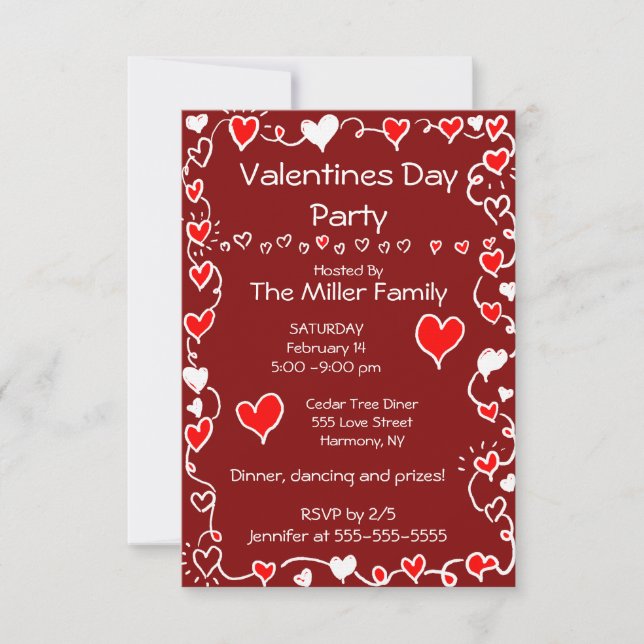 Invitation Saint Valentin (Devant)