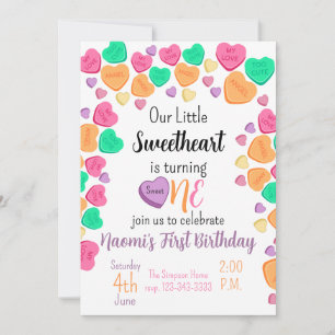 Invitation Saint Valentin 1er anniversaire