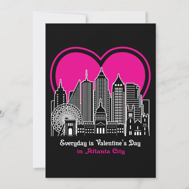 Invitation Saint Valentin à Atlanta City (Devant)