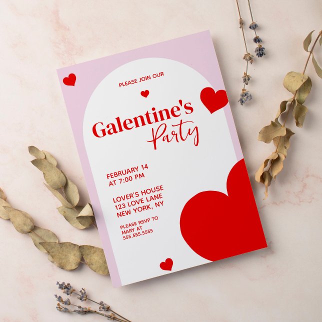Invitation Saint-Valentin Coeur de la Saint-Valentin (Créateur téléchargé)