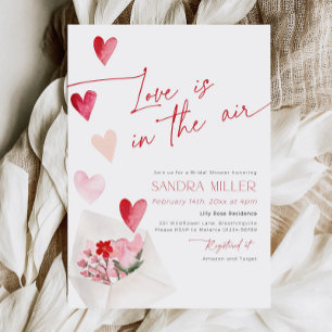 Invitation Saint-Valentin Cœurs Rouges Mariage Amour dans l'A