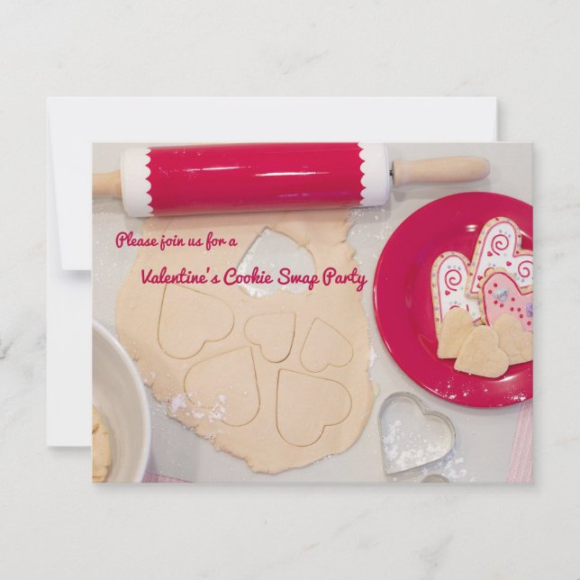 Invitation Saint Valentin Cookie Swap Party (Devant)