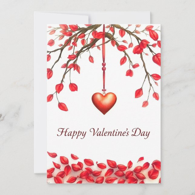 Invitation Saint Valentin fête de l'amour (Devant)