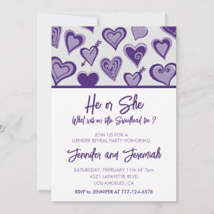 Invitation Saint Valentin genre révéler amoureuse coeur migno