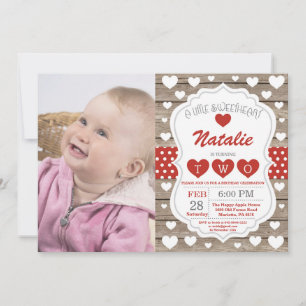 Invitation Saint-Valentin Petit Chérubin Deuxième 2ème Annive
