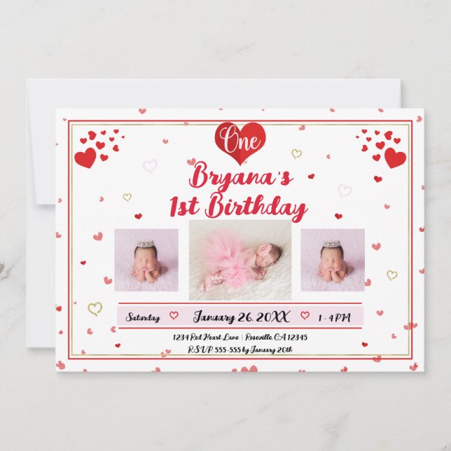 Invitation Saint Valentin Photo Photographie Anniversaire (Devant)