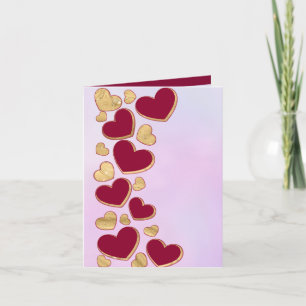 Invitation Saint-Valentin romantique   Coeur Bourgogne et Or