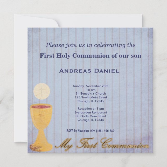 Invitation Sainte Communion (Devant)