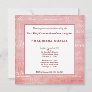 Invitation Sainte Communion