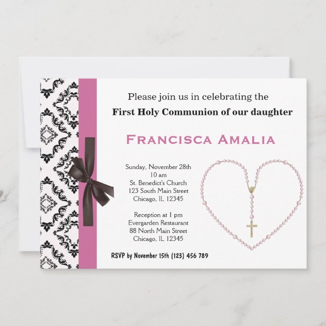 Invitation Sainte Communion (Devant)