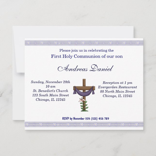 Invitation Sainte Communion (Devant)