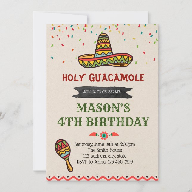 Invitation sainte de fête d'anniversaire de (Devant)