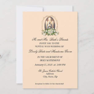 Invitation Sainte Marie En Blanc Avec Roses Blanches Catholiq