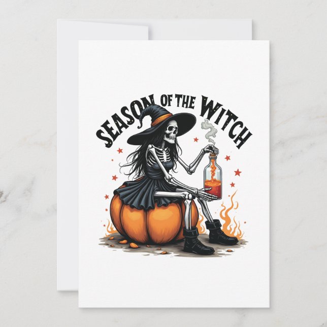 Invitation Saison de la sorcière Halloween effrayant Witch  (Devant)