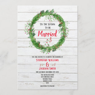 Invitation Saison de mariage   Mariage hivernal rustique en b